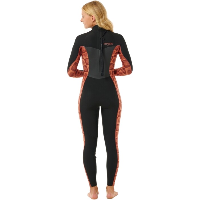 2024 Rip Curl Mujer Dawn Patrol 5/3mm Back Zip Neopreno 15QWFS - Rust